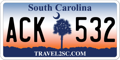 SC license plate ACK532