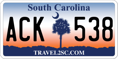 SC license plate ACK538