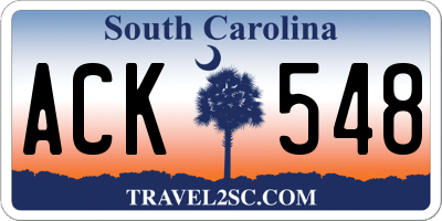 SC license plate ACK548