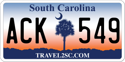 SC license plate ACK549