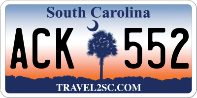 SC license plate ACK552