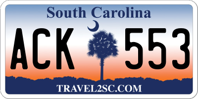 SC license plate ACK553