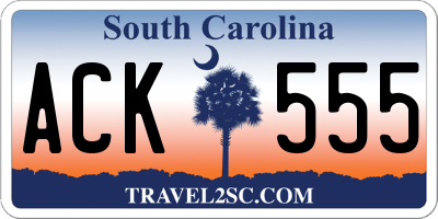 SC license plate ACK555