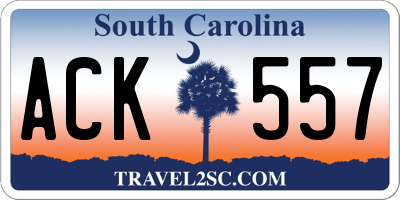 SC license plate ACK557
