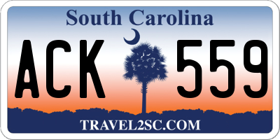 SC license plate ACK559
