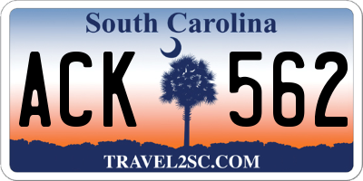 SC license plate ACK562