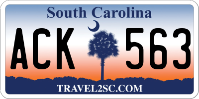 SC license plate ACK563