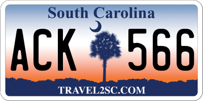 SC license plate ACK566
