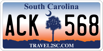 SC license plate ACK568