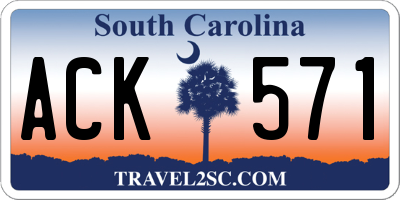 SC license plate ACK571