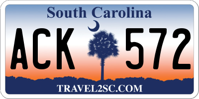 SC license plate ACK572