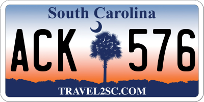 SC license plate ACK576