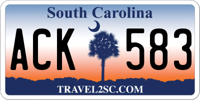 SC license plate ACK583