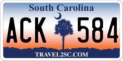 SC license plate ACK584