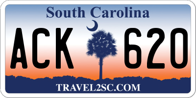 SC license plate ACK620