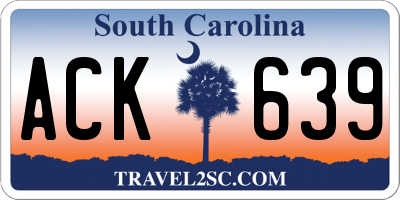 SC license plate ACK639