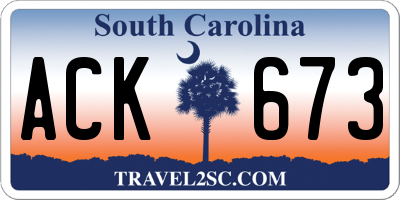 SC license plate ACK673