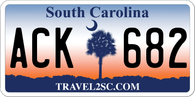SC license plate ACK682
