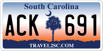 SC license plate ACK691