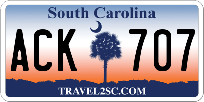 SC license plate ACK707