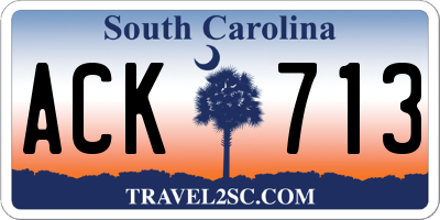 SC license plate ACK713
