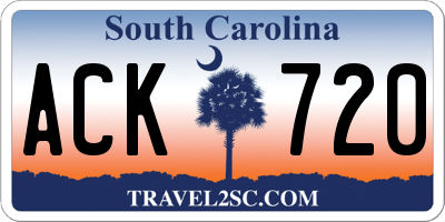 SC license plate ACK720
