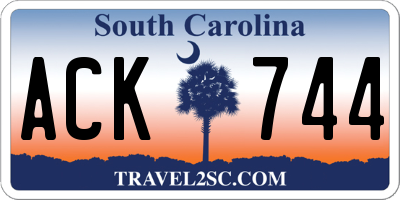 SC license plate ACK744