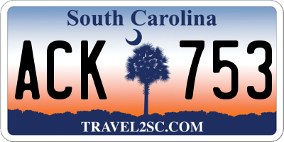 SC license plate ACK753