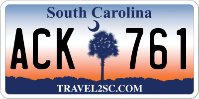 SC license plate ACK761