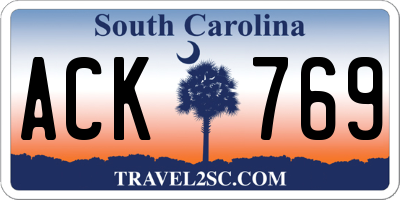 SC license plate ACK769