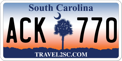 SC license plate ACK770