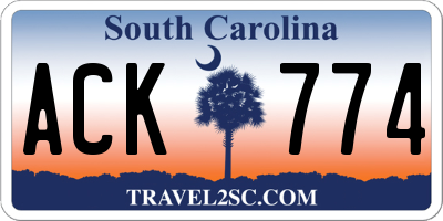 SC license plate ACK774