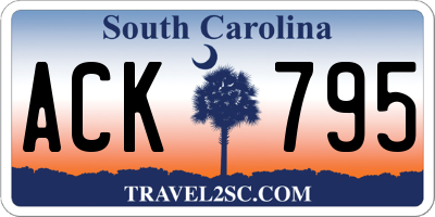 SC license plate ACK795
