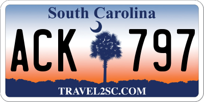 SC license plate ACK797