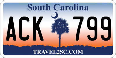 SC license plate ACK799