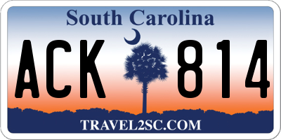 SC license plate ACK814