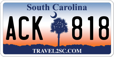 SC license plate ACK818