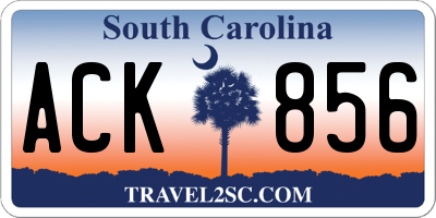 SC license plate ACK856