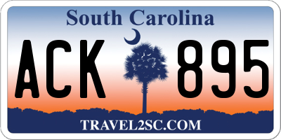 SC license plate ACK895