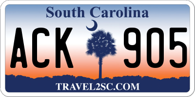 SC license plate ACK905