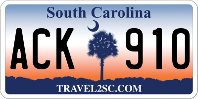 SC license plate ACK910