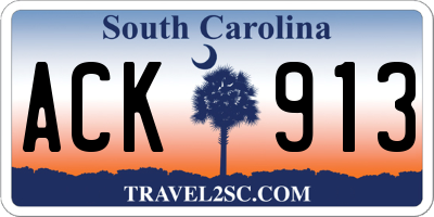 SC license plate ACK913