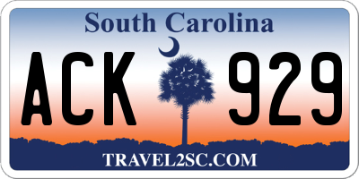 SC license plate ACK929