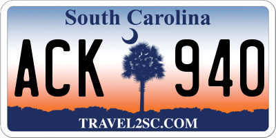 SC license plate ACK940