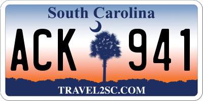 SC license plate ACK941