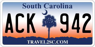 SC license plate ACK942