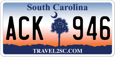 SC license plate ACK946