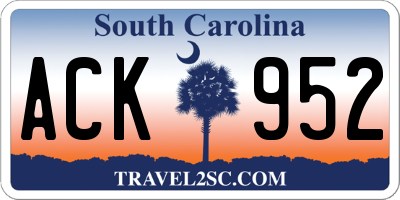 SC license plate ACK952