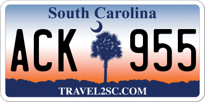 SC license plate ACK955