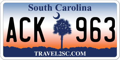SC license plate ACK963